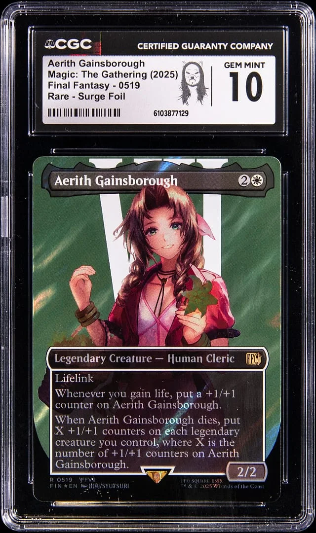 2025 Magic: The Gathering Final Fantasy Rare Surge Holo Aerith Gainsborough #0519 card image