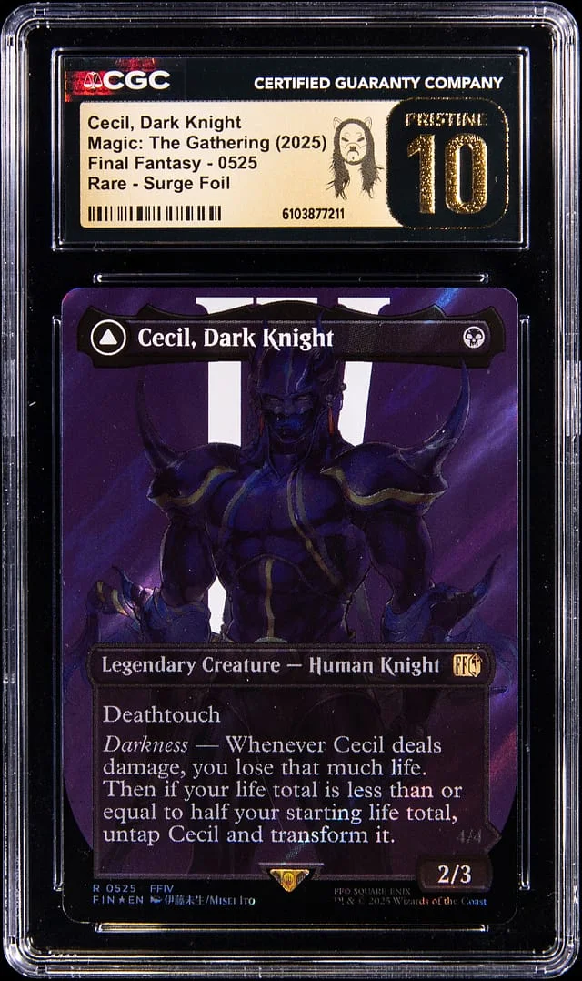 2025 Magic: The Gathering Final Fantasy Rare Surge Holo Cecil, Dark Knight #0525 card image