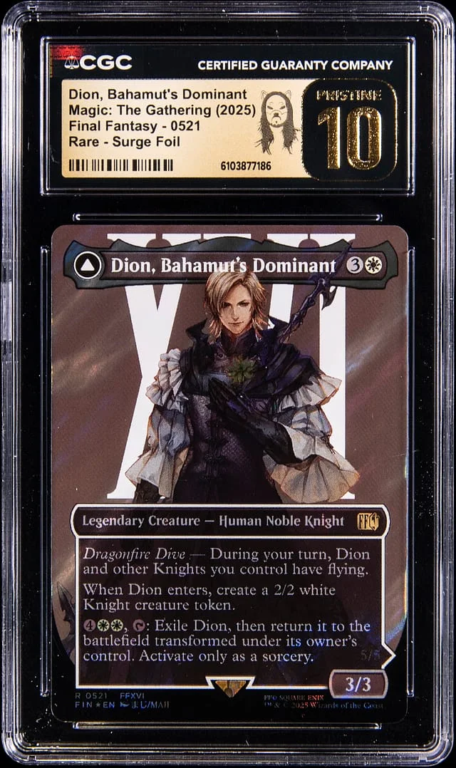 2025 Magic: The Gathering Final Fantasy Rare Surge Holo Dion, Bahamut's Dominant #0521 card image