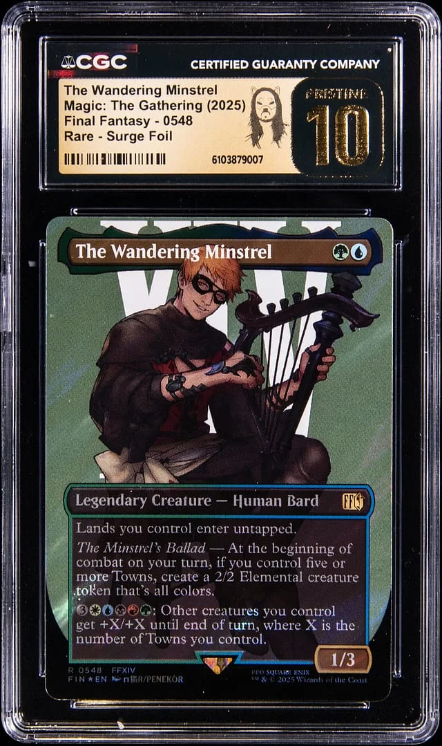 2025 Magic: The Gathering Final Fantasy Rare Surge Holo The Wandering Minstrel #0548 card image