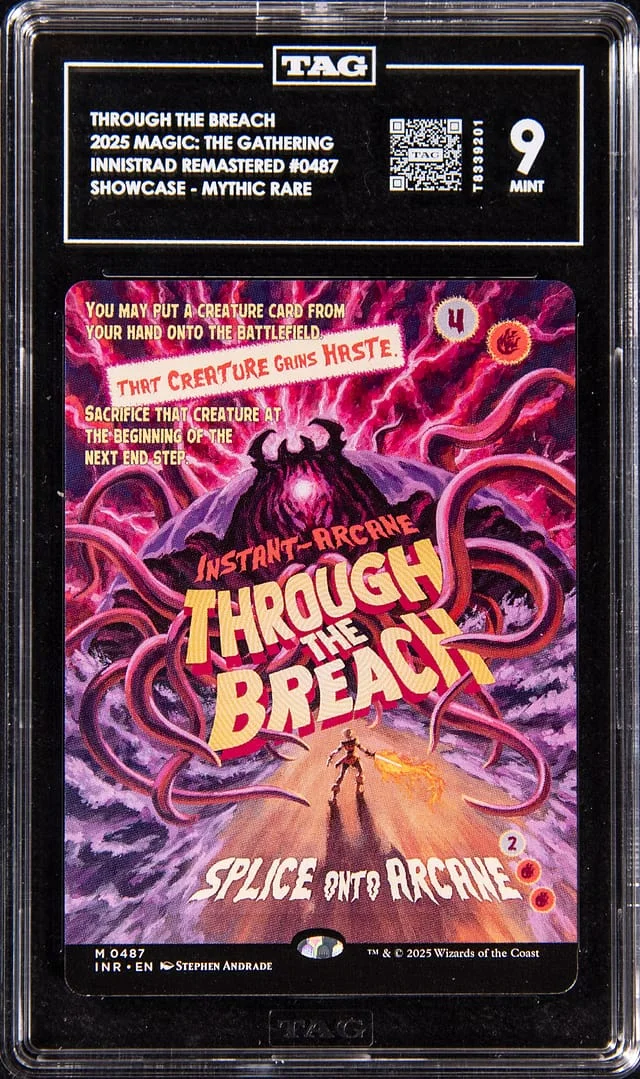 2025 Magic: The Gathering Innistrad Remastered Showcase Mythic Rare Through the Breach #487 card image