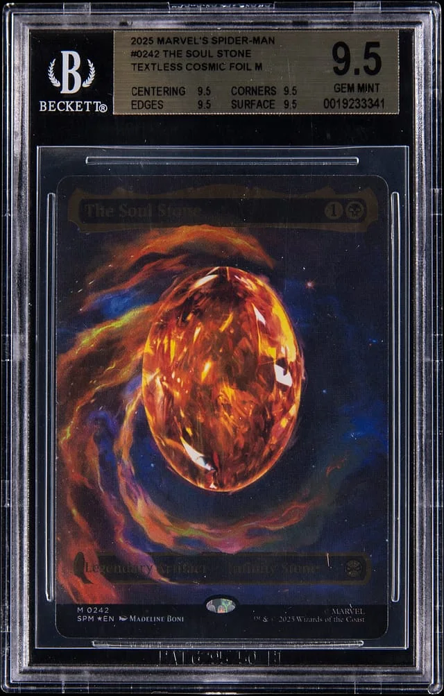 2025 Magic: The Gathering Marvel's Spider-Man Textless Cosmic Foil The Soul Stone #0242 card image