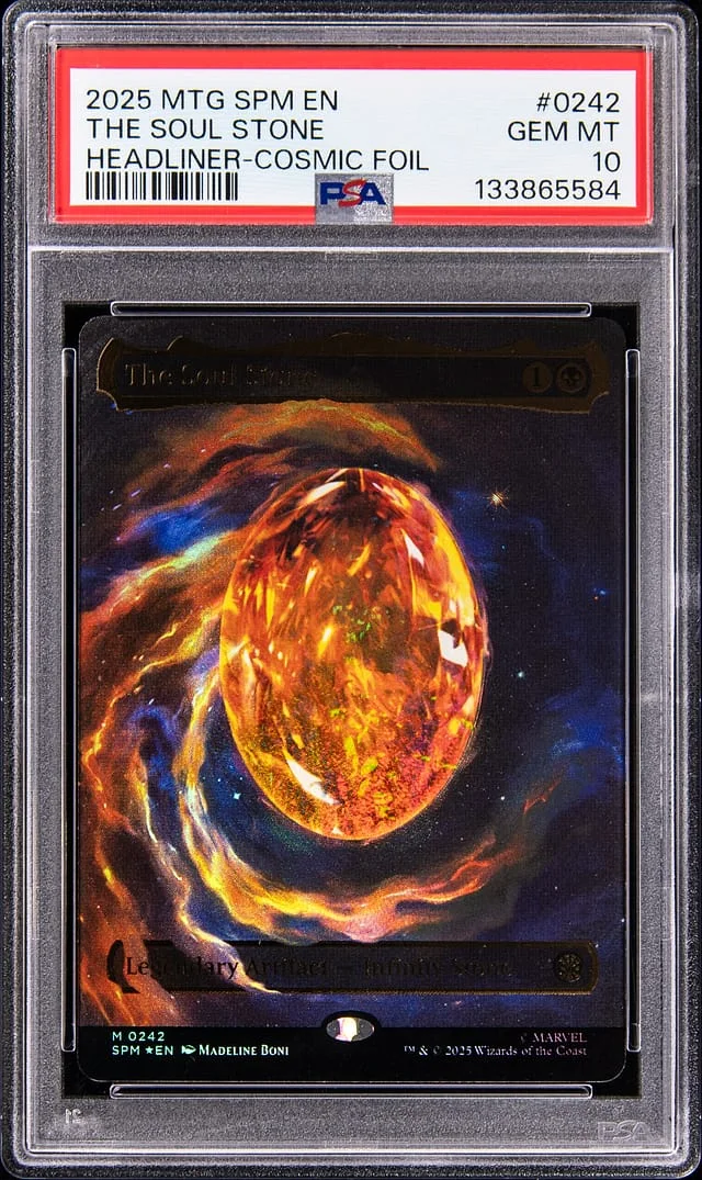 2025 Magic: The Gathering Spider-Man Headliner Cosmic Foil The Soul Stone #0242 card image