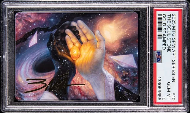 2025 Magic: The Gathering Spiderman Art Series Gold Stamped The Soul Stone #10 card image