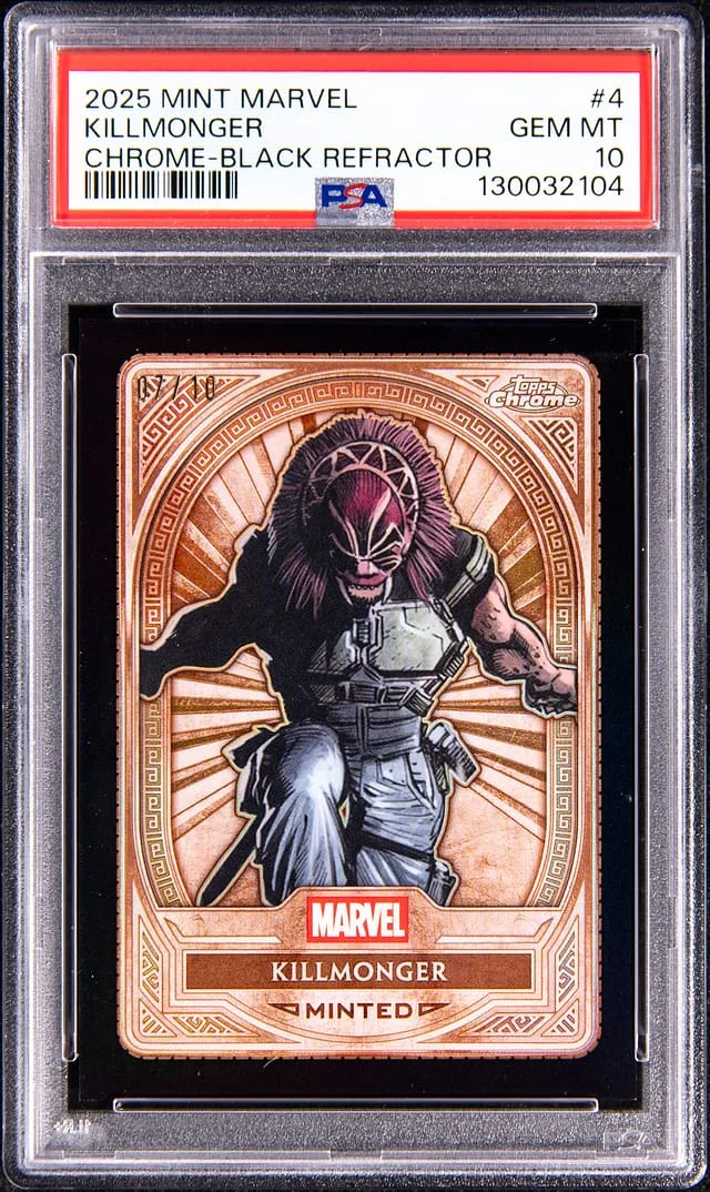 2025 Mint Marvel Chrome Black Refractor Killmonger #4 card image