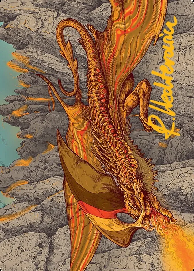 2025 Tarkir: Dragonstorm Art Series Magmatic Hellkite // Magmatic Hellkite #34 common card image