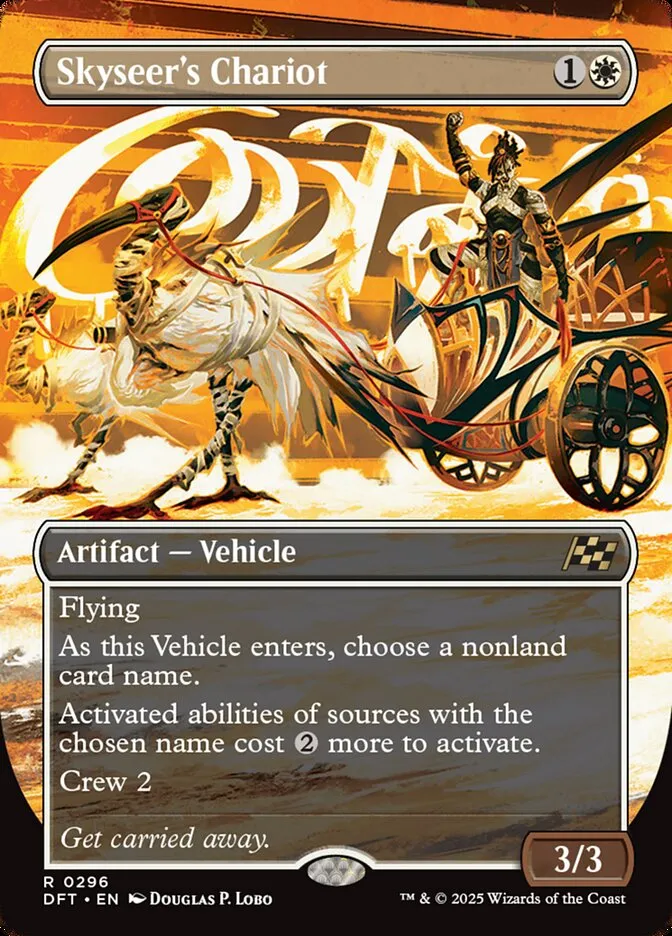 2025 Aetherdrift Skyseer's Chariot #296 rare card image