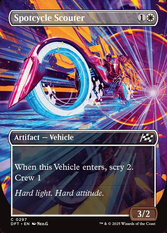 2025 Aetherdrift Spotcycle Scouter common #297 common card image