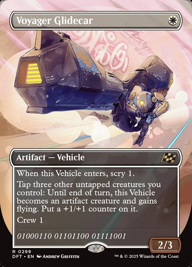 2025 Aetherdrift Voyager Glidecar #299 rare card image