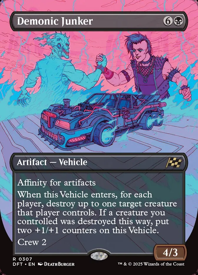 2025 Aetherdrift Demonic Junker rare #307 rare card image