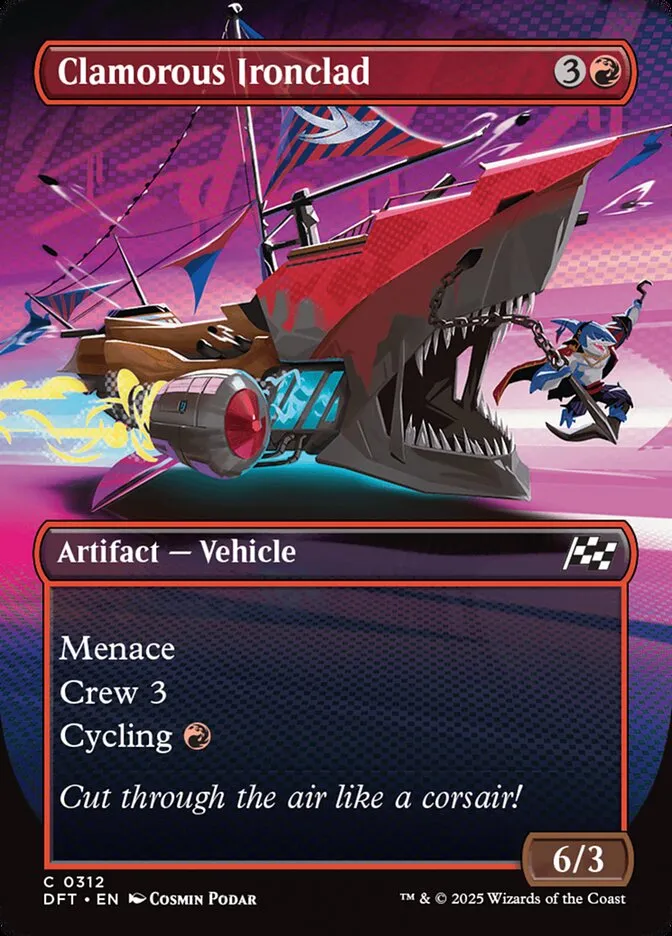 2025 Aetherdrift Clamorous Ironclad common #312 common card image