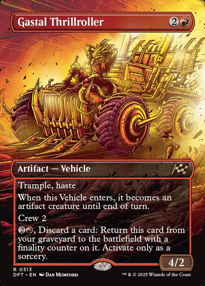 2025 Aetherdrift Gastal Thrillroller [Foil] rare #313 rare card image