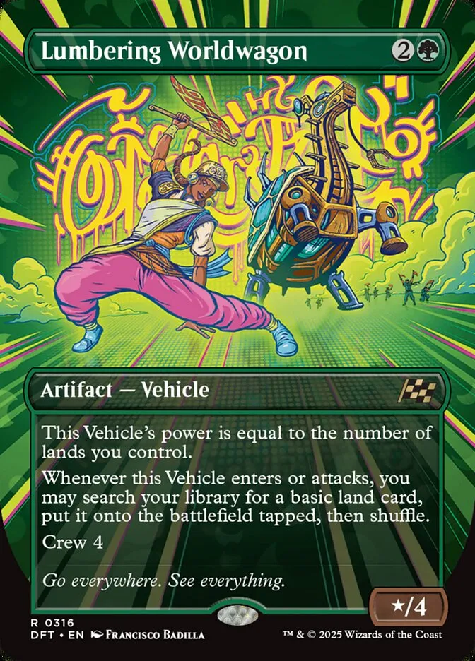 2025 Aetherdrift Lumbering Worldwagon rare #316 rare card image