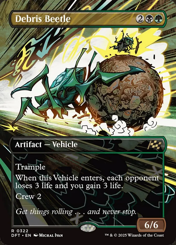 2025 Aetherdrift Debris Beetle rare #322 rare card image