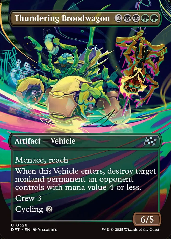 2025 Aetherdrift Thundering Broodwagon [Foil] uncommon #328 uncommon card image