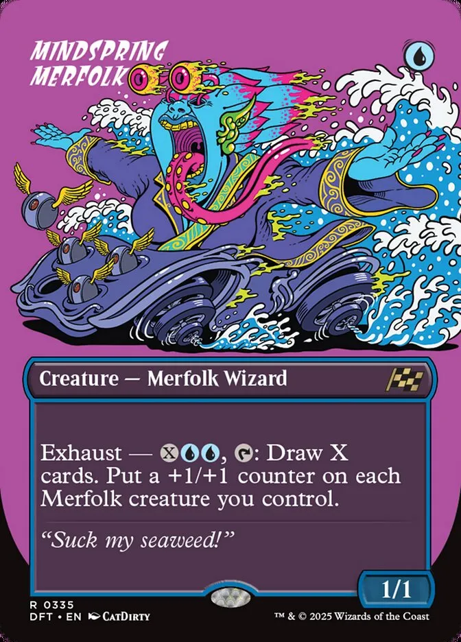 2025 Aetherdrift Mindspring Merfolk rare #335 rare card image