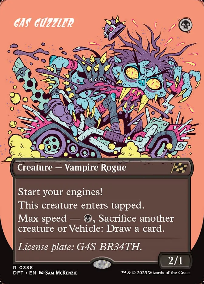 2025 Aetherdrift Gas Guzzler rare #338 rare card image