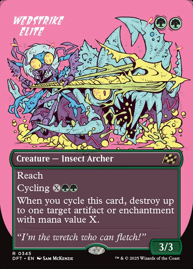 2025 Aetherdrift Webstrike Elite rare #345 rare card image