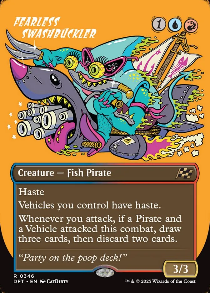 2025 Aetherdrift Fearless Swashbuckler #346 rare card image