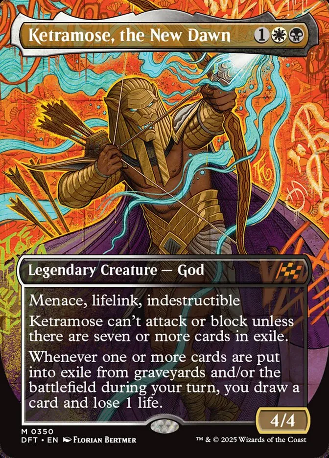 2025 Aetherdrift Ketramose, the New Dawn mythic #350 mythic card image