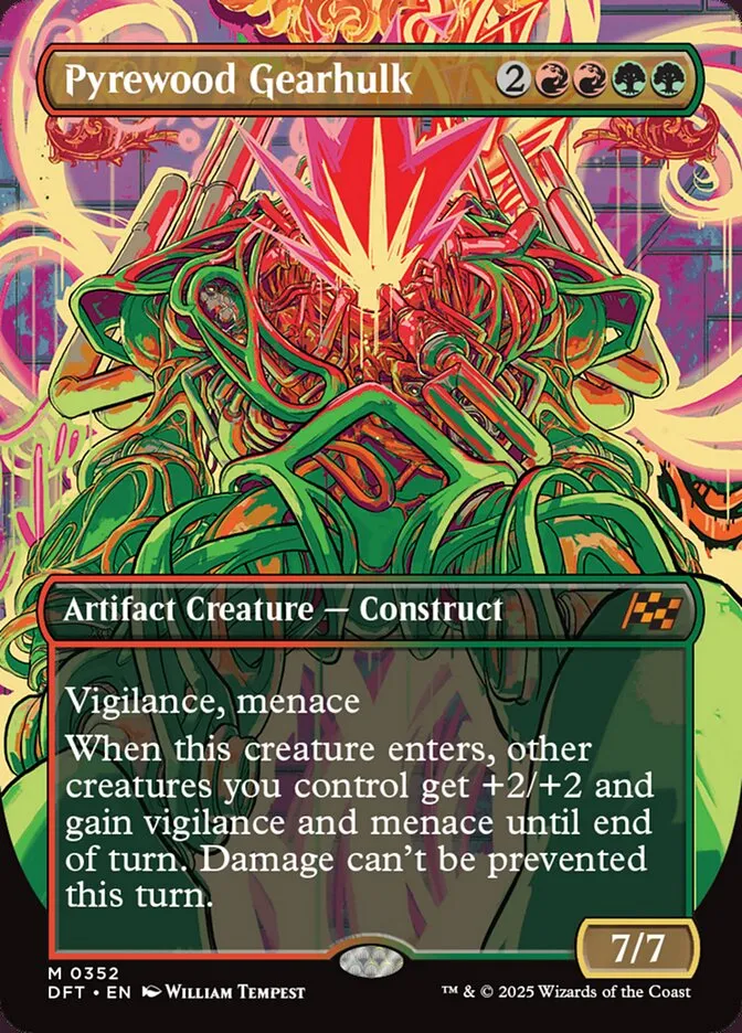 2025 Aetherdrift Pyrewood Gearhulk mythic #352 mythic card image