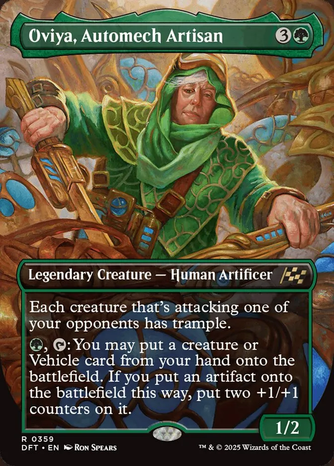 2025 Aetherdrift Oviya, Automech Artisan rare #359 rare card image
