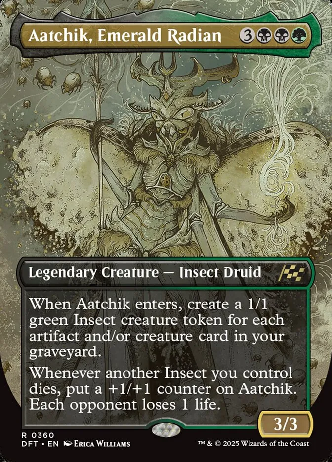 2025 Aetherdrift Aatchik, Emerald Radian [Foil] rare #360 rare card image