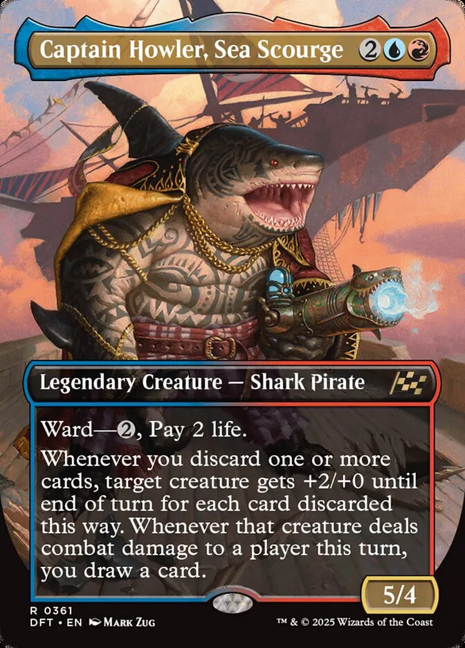 2025 Aetherdrift Captain Howler, Sea Scourge rare #361 rare card image