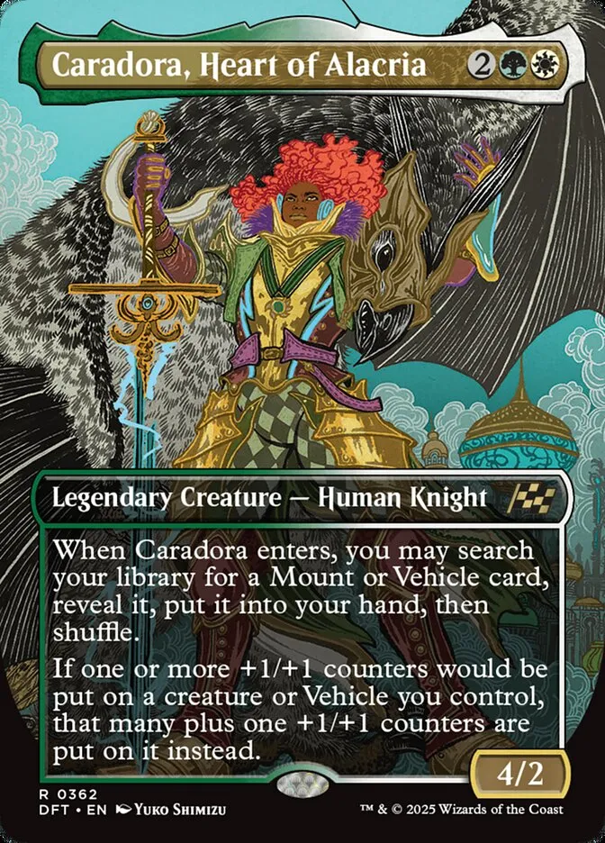 2025 Aetherdrift Caradora, Heart of Alacria rare #362 rare card image