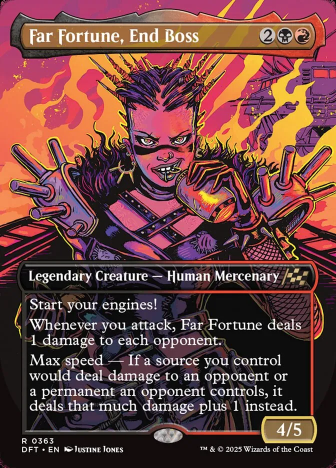 2025 Aetherdrift Far Fortune, End Boss rare #363 rare card image