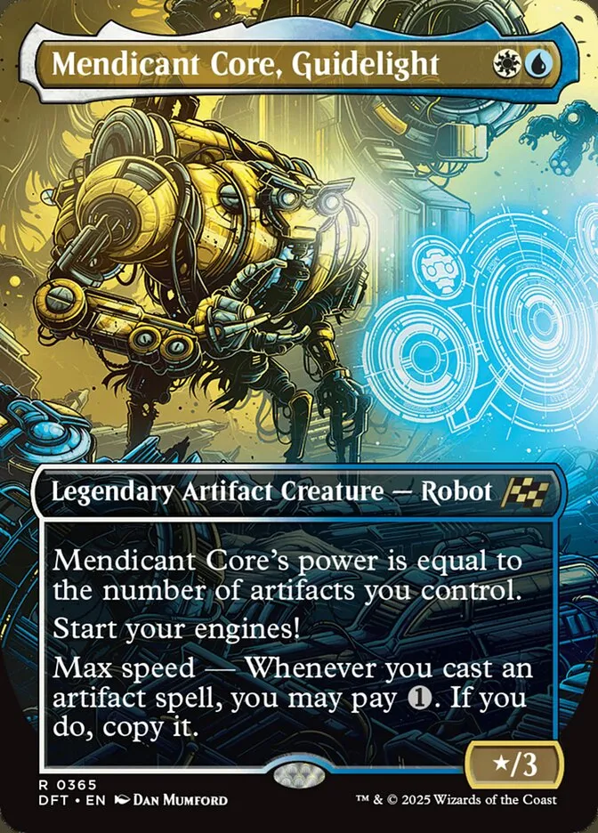 2025 Aetherdrift Mendicant Core, Guidelight [Foil] rare #365 rare card image