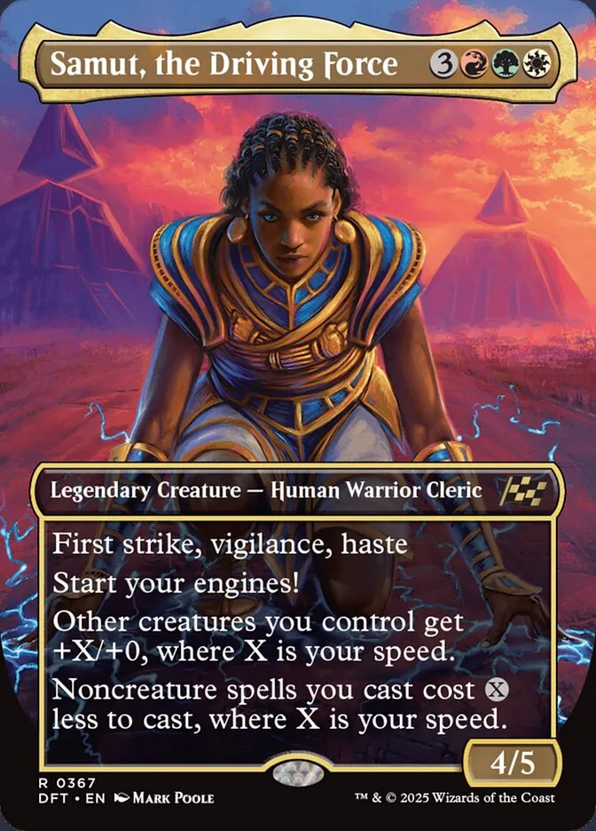 2025 Aetherdrift Samut, the Driving Force rare #367 rare card image
