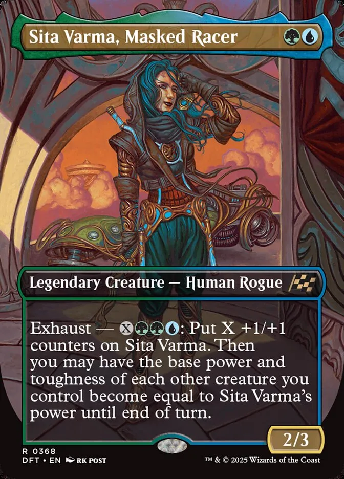 2025 Aetherdrift Sita Varma, Masked Racer rare #368 rare card image