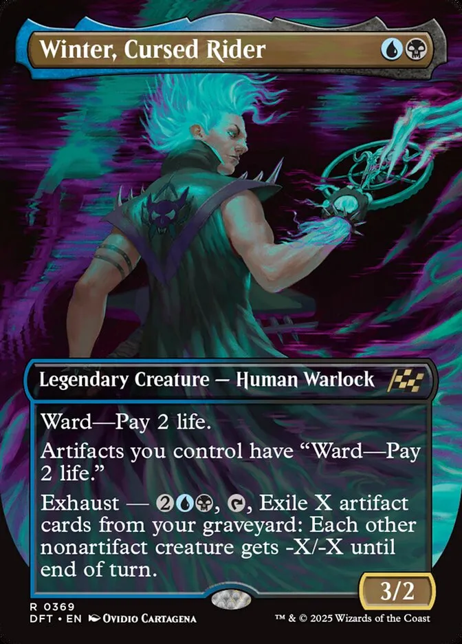 2025 Aetherdrift Winter, Cursed Rider rare #369 rare card image