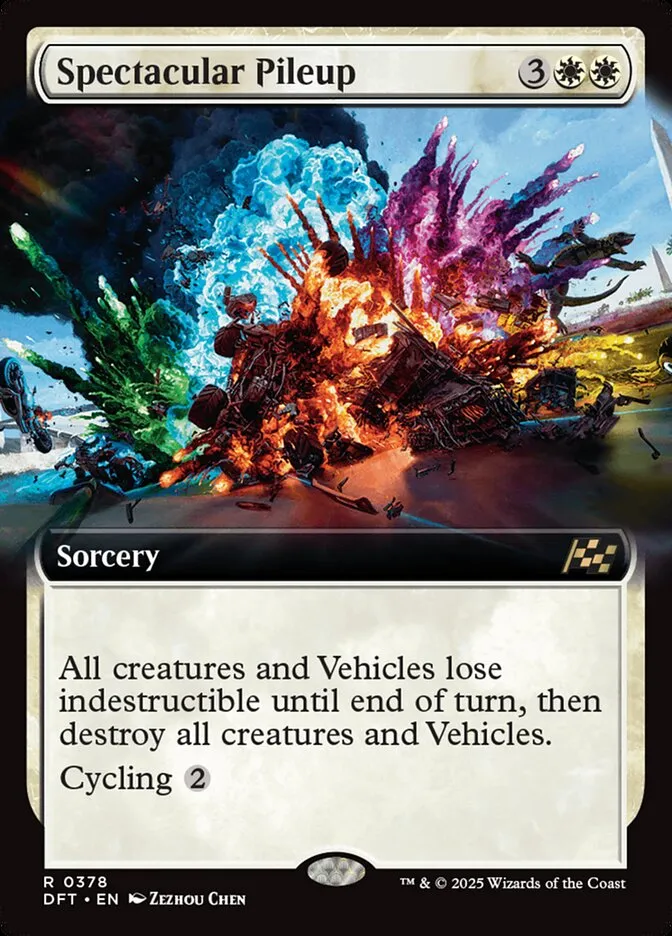2025 Aetherdrift Spectacular Pileup rare #378 rare card image