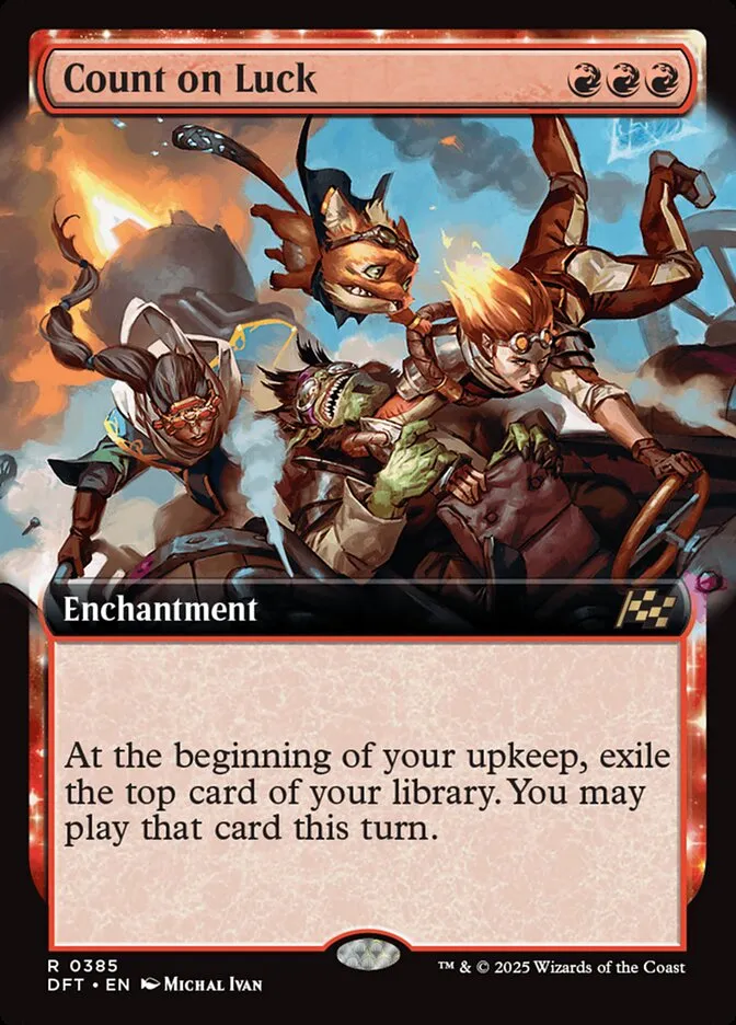 2025 Aetherdrift Count on Luck rare #385 rare card image