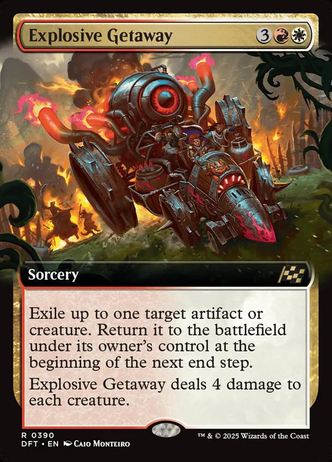 2025 Aetherdrift Explosive Getaway rare #390 rare card image