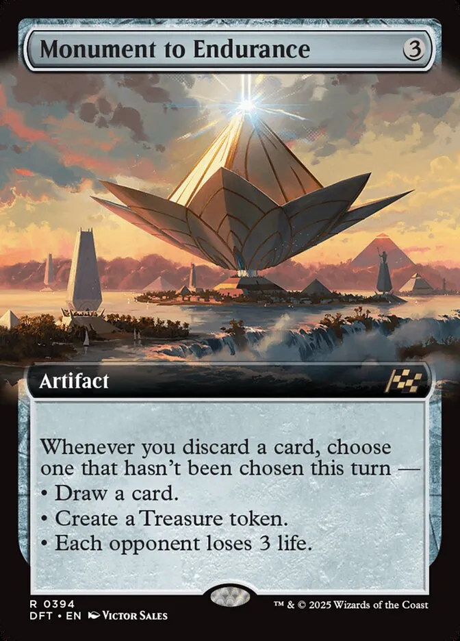 2025 Aetherdrift Monument to Endurance rare #394 rare card image