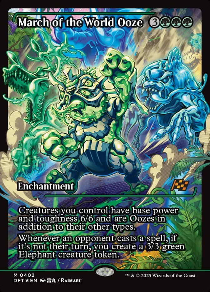 2025 Aetherdrift March of the World Ooze #402 mythic card image