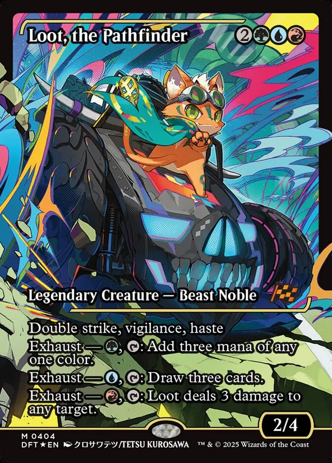 2025 Aetherdrift Loot, the Pathfinder mythic #404 mythic card image