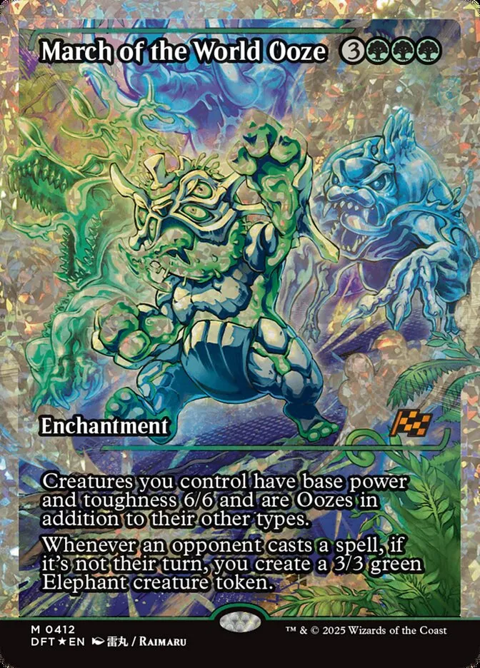 2025 Aetherdrift March of the World Ooze #412 mythic card image