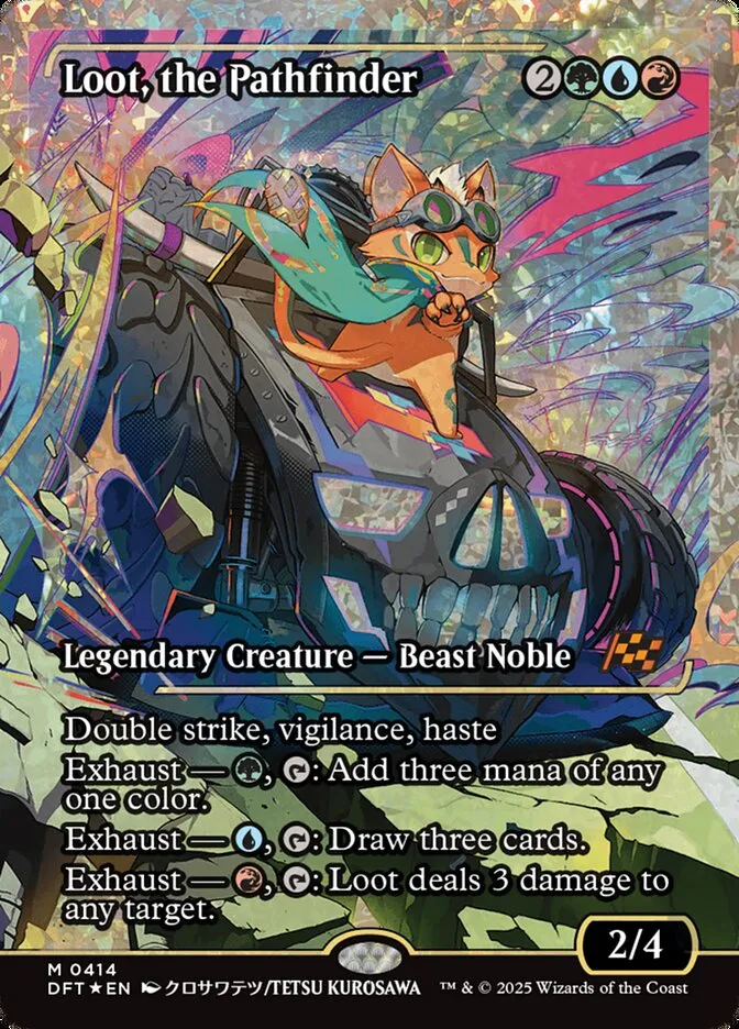 2025 Aetherdrift Loot, the Pathfinder mythic #414 mythic card image
