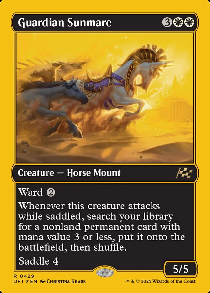 2025 Aetherdrift Guardian Sunmare [First Place Foil] rare #429 rare card image