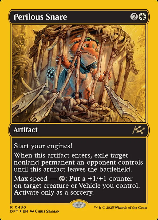 2025 Aetherdrift Perilous Snare rare #430 rare card image