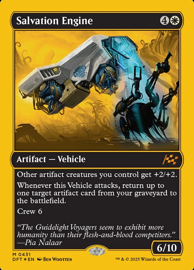 2025 Aetherdrift Salvation Engine mythic #431 mythic card image