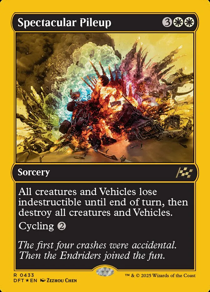 2025 Aetherdrift Spectacular Pileup [First Place Foil] rare #433 rare card image
