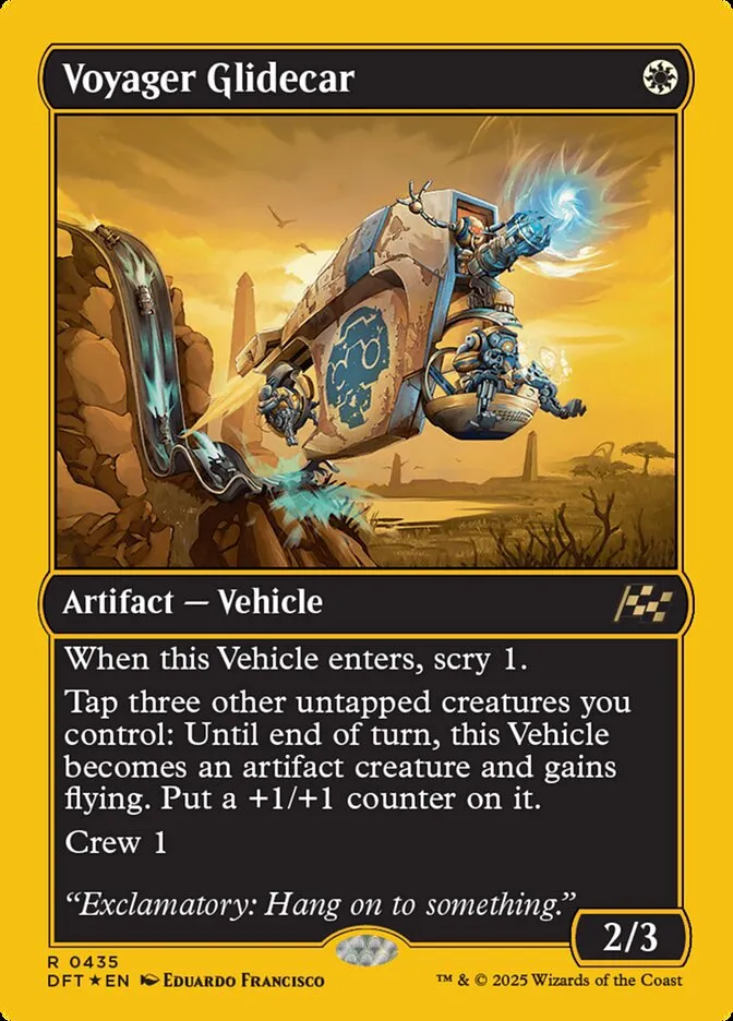 2025 Aetherdrift Voyager Glidecar rare #435 rare card image