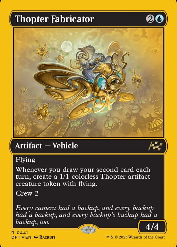 2025 Aetherdrift Thopter Fabricator [First Place Foil] rare #441 rare card image