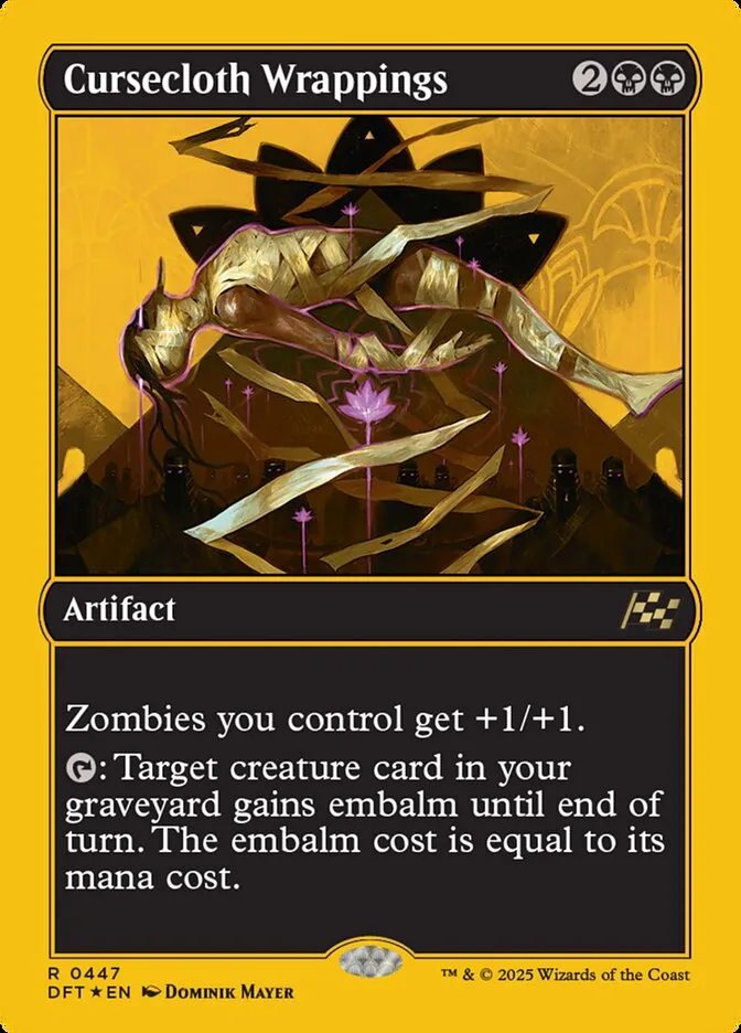 2025 Aetherdrift Cursecloth Wrappings [First Place Foil] rare #447 rare card image