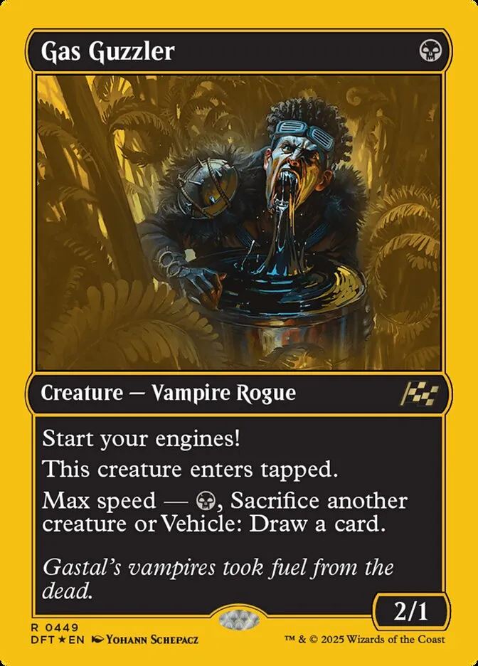 2025 Aetherdrift Gas Guzzler rare #449 rare card image